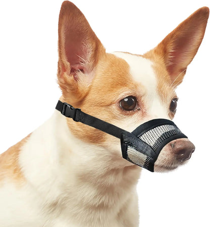 Dog Muzzle for Varies Dogs - Air Mesh Muzzle for Varies Sized Dog | Adjustable No Bark Dogs Muzzles for Scavenging Licking & Chewing | Prevent Biting |,Back to School